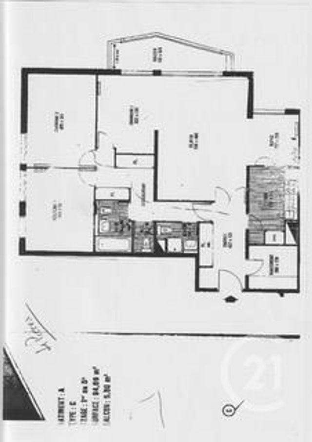 Appartement F4 à vendre - 4 pièces - 93.97 m2 - PARIS - 75013 - ILE-DE-FRANCE - Century 21 Parmentier - Saint Maur