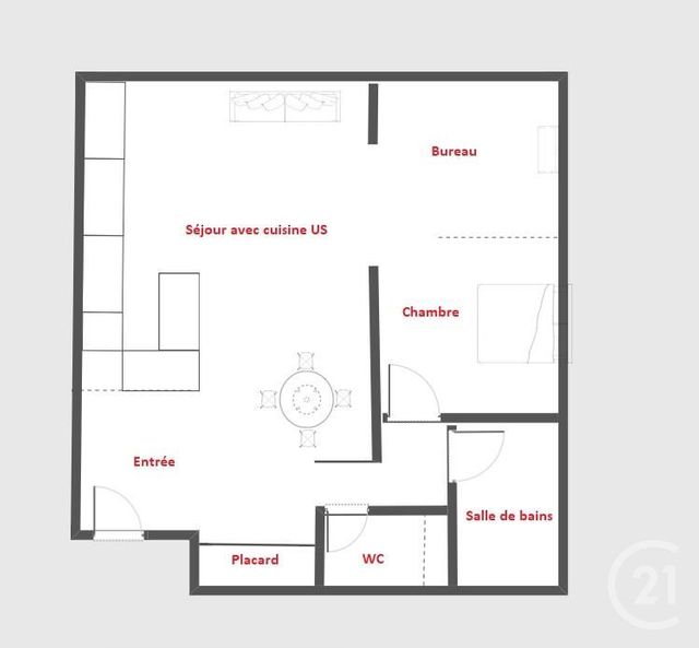 Appartement F2 à vendre - 2 pièces - 53.23 m2 - PARIS - 75011 - ILE-DE-FRANCE - Century 21 Parmentier - Saint Maur