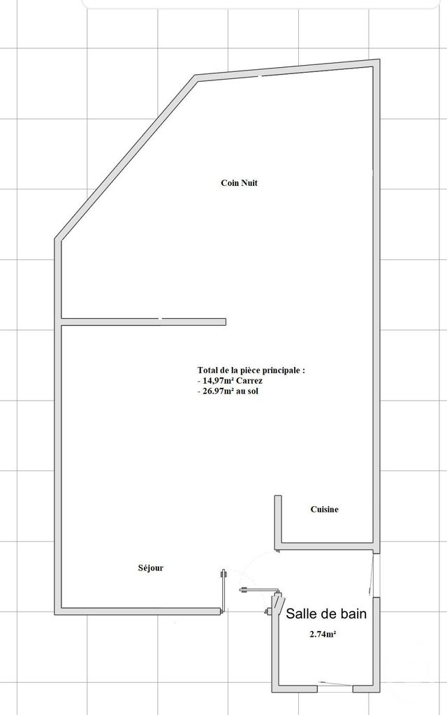 Appartement F2 à vendre - 2 pièces - 21.71 m2 - PARIS - 75011 - ILE-DE-FRANCE - Century 21 Parmentier - Saint Maur